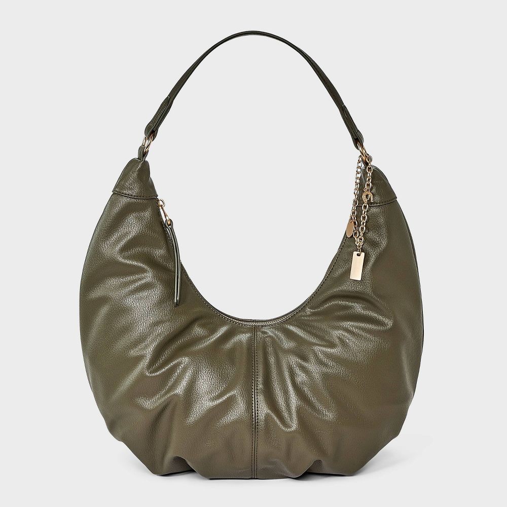 Oversized Crescent Shoulder Bag – Universal Thread Olive Green