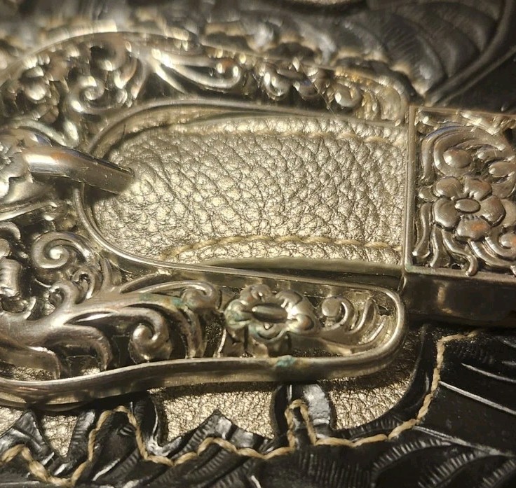 Western-Tooled Buckle Clutch Purse / Cowgirl Chic Style **See Description**