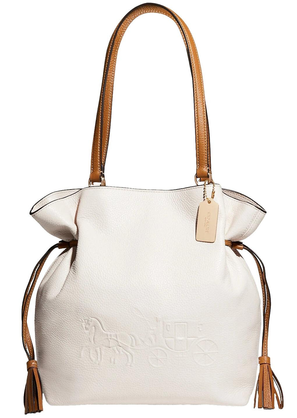 COACH Horse And Carriage Leather Drawstring Tote Bag Manufacturer Packaging $478
