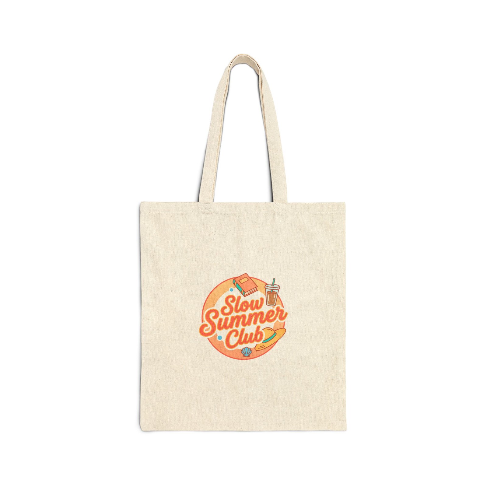 Slow Summer Club Tote | summer aesthetic, coastal vibes, hand-drawn pastel