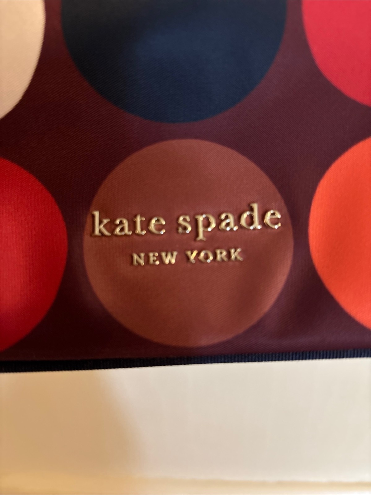Kate Spade The Little Better Dot Party Shoulder Bag Purse Navy Trim
