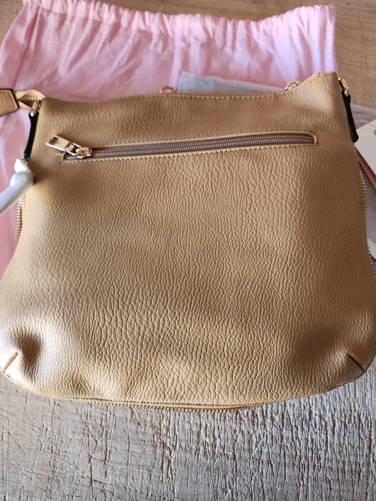 Poppy And Peonies Everyday Crossbody Camel Bag Genuine New
