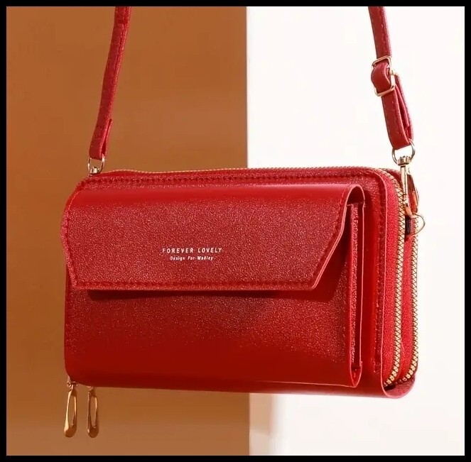 Forever Lovely Design For Marley Faux Leather Crossbody Shoulder Clutch Purse
