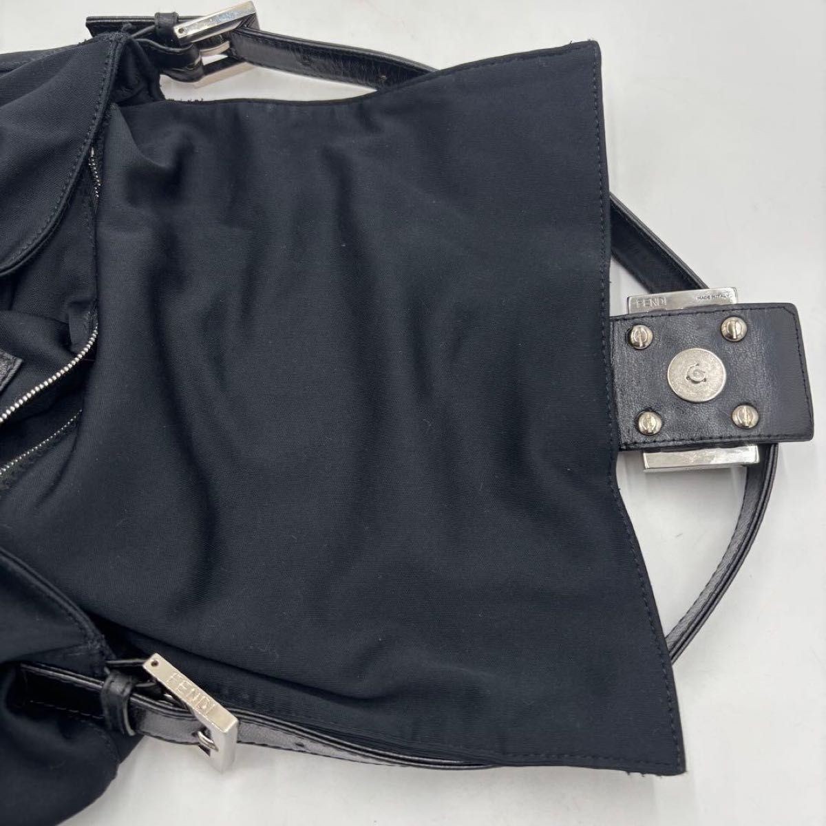 FENDI Mamma Baguette Black Shoulder Bag Y2K Womens Italy Vintage Auth