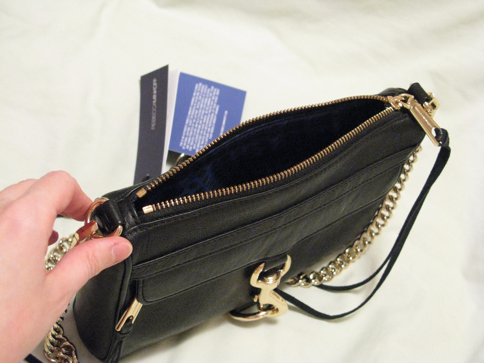 Rebecca Minkoff Mini MAC Bag ‘Black’ w/Gold Hardware Crossbody Clutch NWT