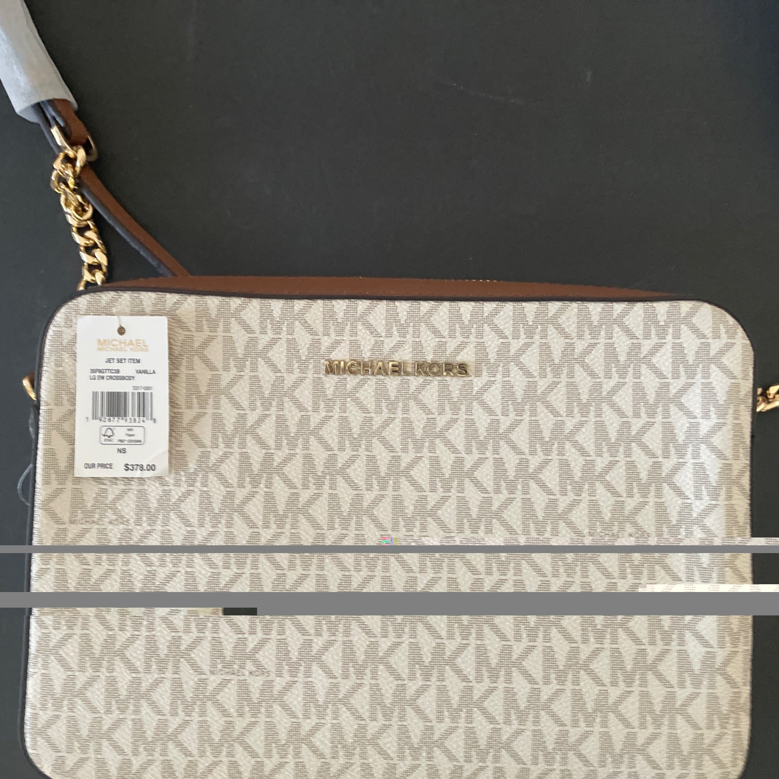 Michael Kors Jet Set Large Crossbody Purse – Vanilla