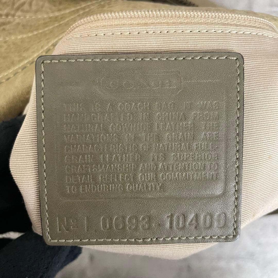 COACH Y2K Shoulder Bag yellow green beige from JAPAN