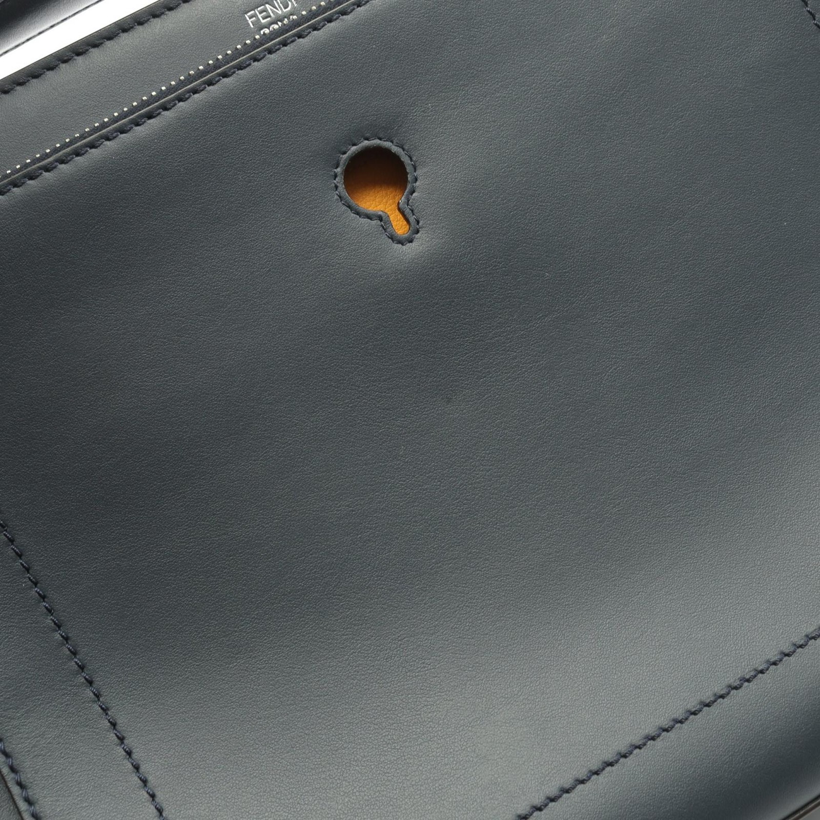 FENDI DOT COM Handbag 8BN293 leather Navy Used Women