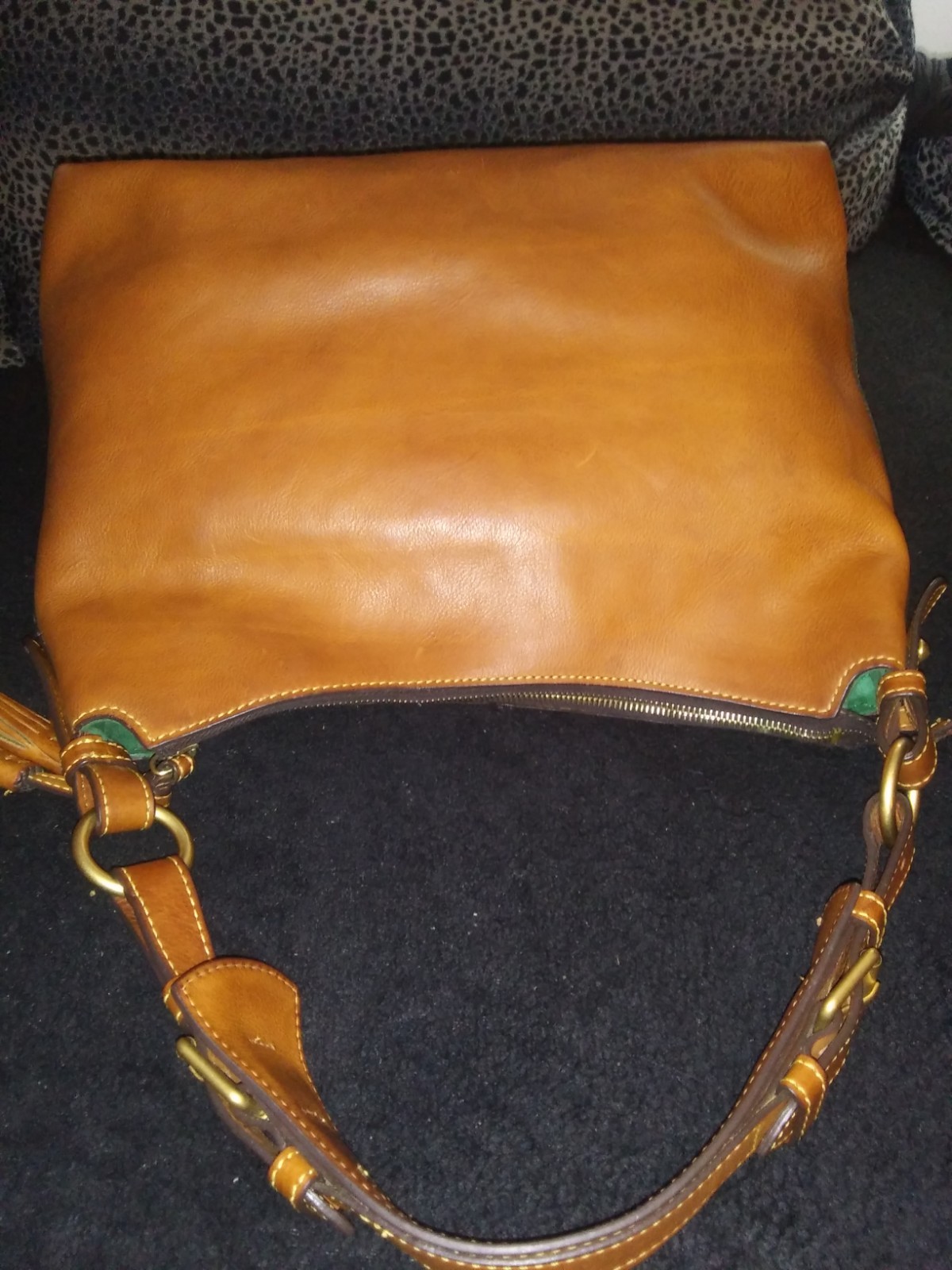 DOONEY BOURKE KINGSTON HOBO FLORENTINE NATURAL BROWN LG SHOULDER BAG