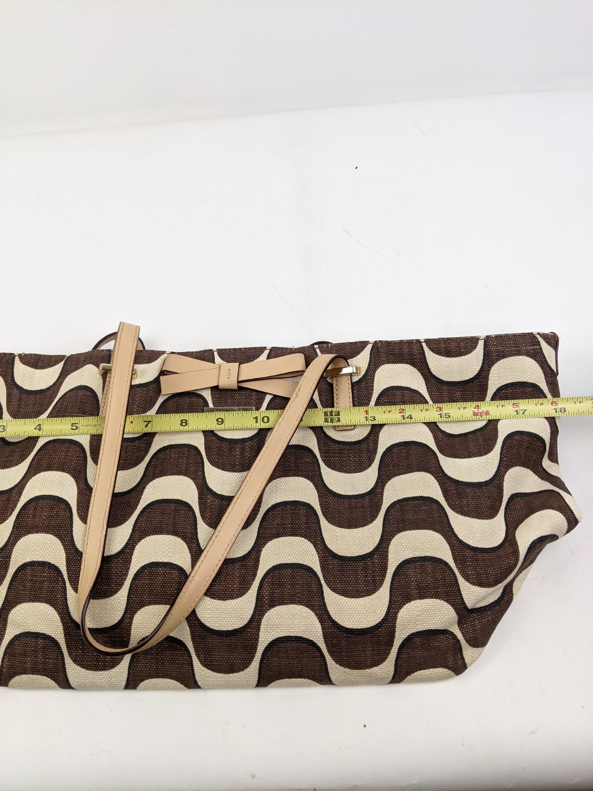 Kate Spade South Poplar Street Francis Tote, Brown Painterly Wave RARE