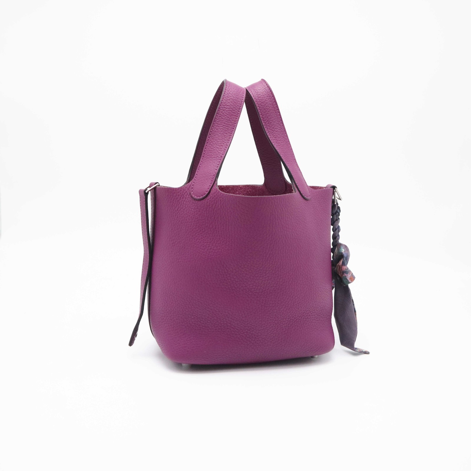 HERMES Picotin Lock 18 Handbag Purple Anemone Taurillon Clemence Leather Z Stamp