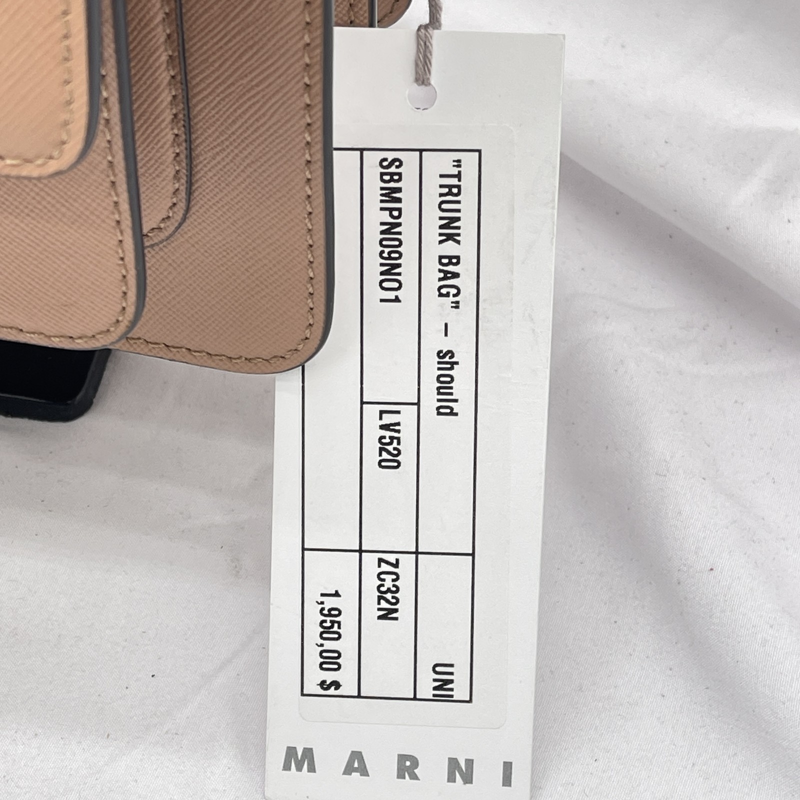 Marni Women Medium Trunk Flap Shoulder Bag Leather Pink