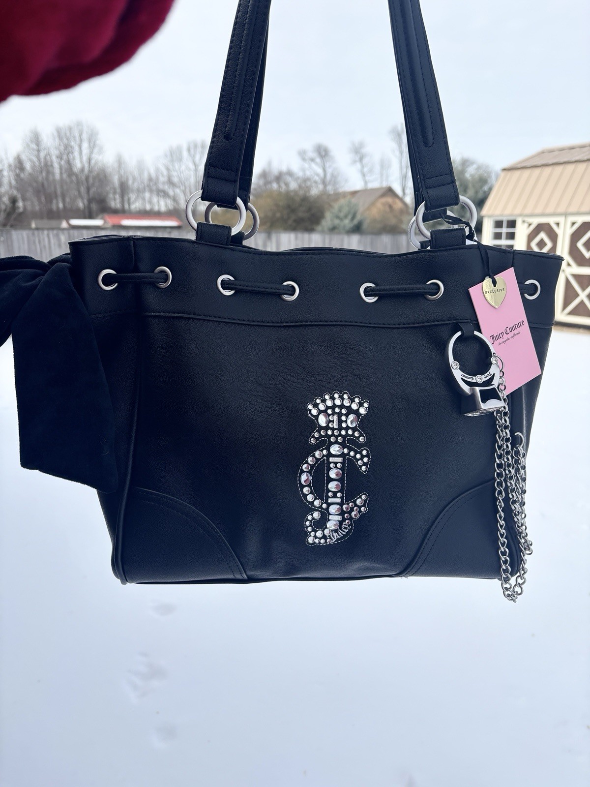 Juicy Couture Daydreamer Crown Tote Black Liquorice Chic NWT VIRAL