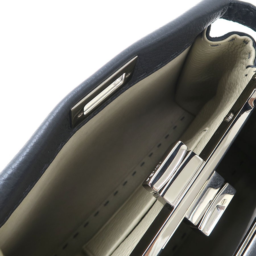 Fendi Peekaboo Mini 8BN244 Leather Gray Shoulder Bag #SAB16567