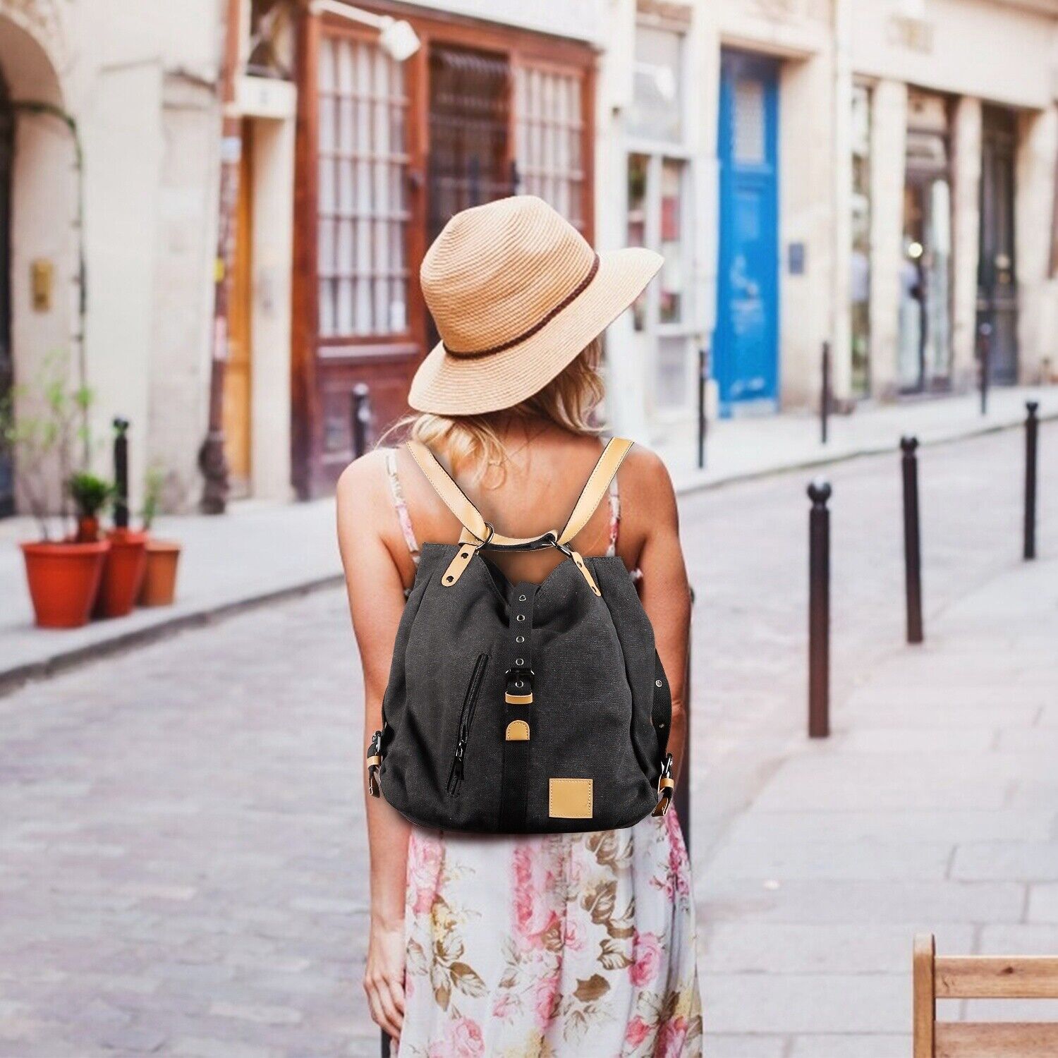 Women Shoulder Bag Lady Tote Purse Handbag Canvas Backpack Girl Fashion Bag New