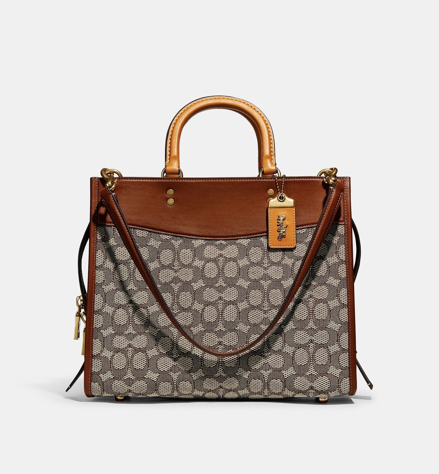 NWT Coach 1941 Large Rogue 30/31 In Signature Textile Jacquard MSRP $875