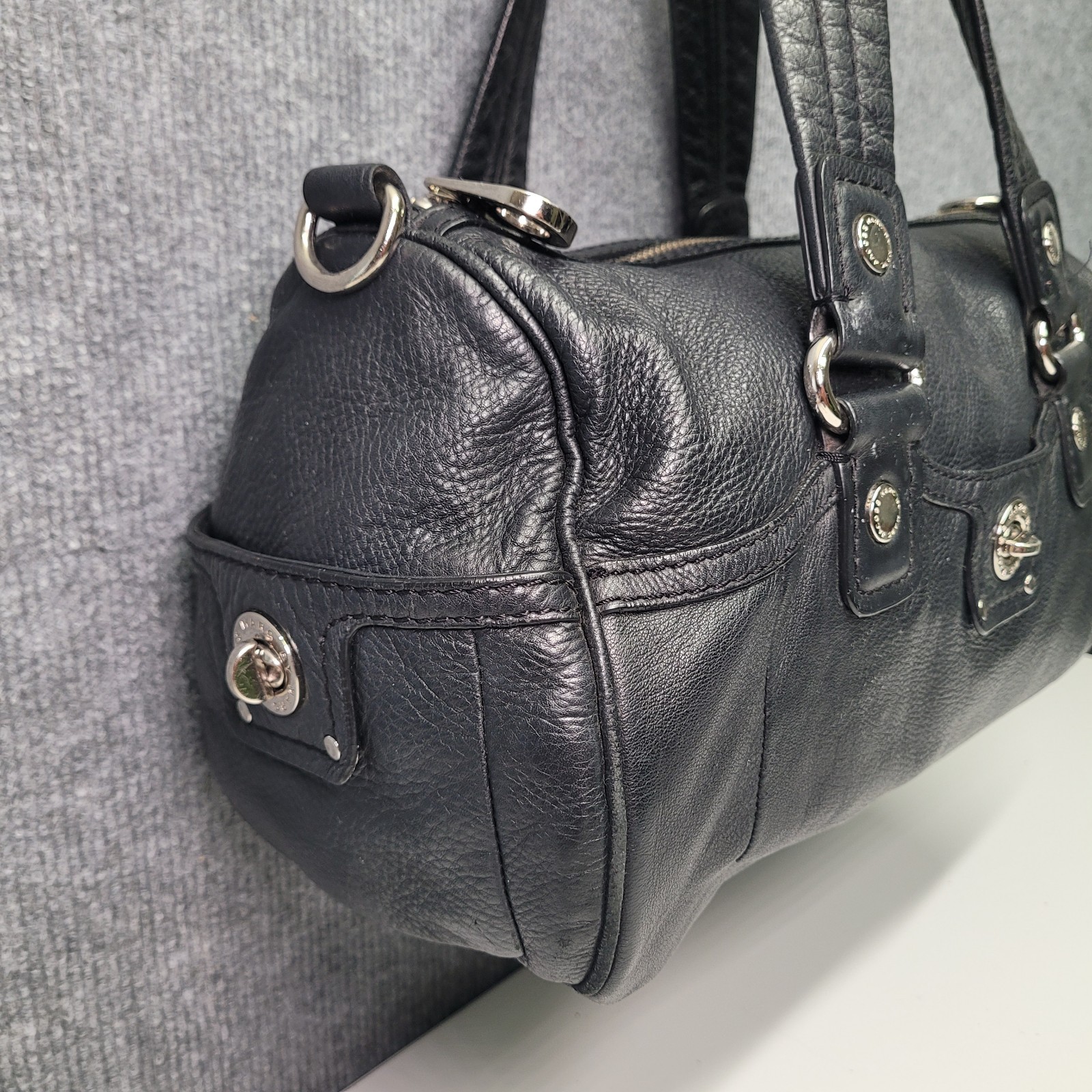 Vintage MARC By MARC JACOBS Totally TurnLock Satchel bag Y2K Black Leather