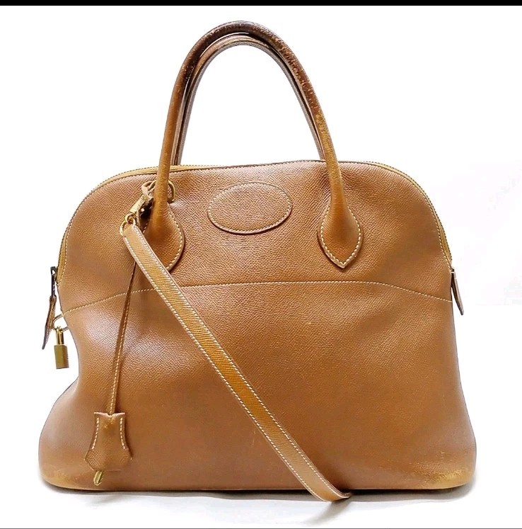Hermes Hand Bag Bolide Epsom Leather Authentic, Vintage