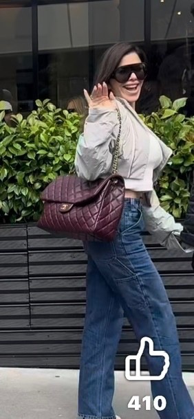 Chanel Reissue 2.55 Double Flap Bag Aged Calfskin 227 Prune Purple SHW Jumbo