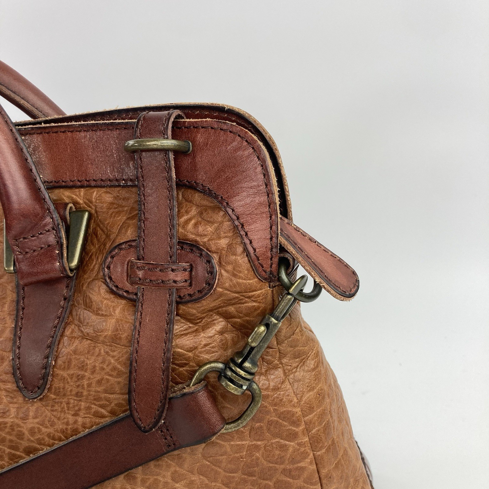 Liebeskind Berlin Jamina Satchel Bag Tan Brown Textured Bubble Leather Crossbody
