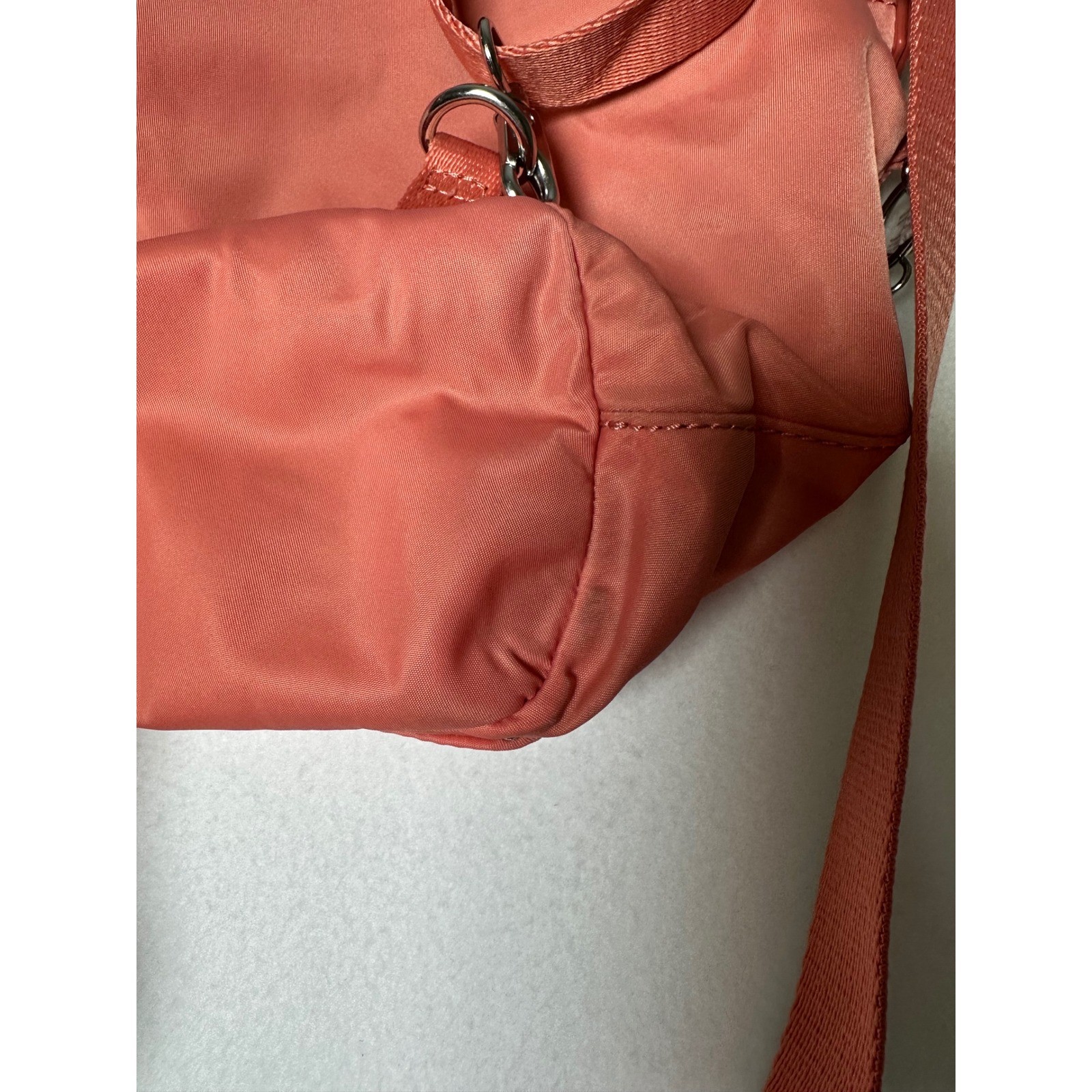Kipling Firefly Up Convertible Backpack Crossbody Coral Pink Nylon Travel Bag