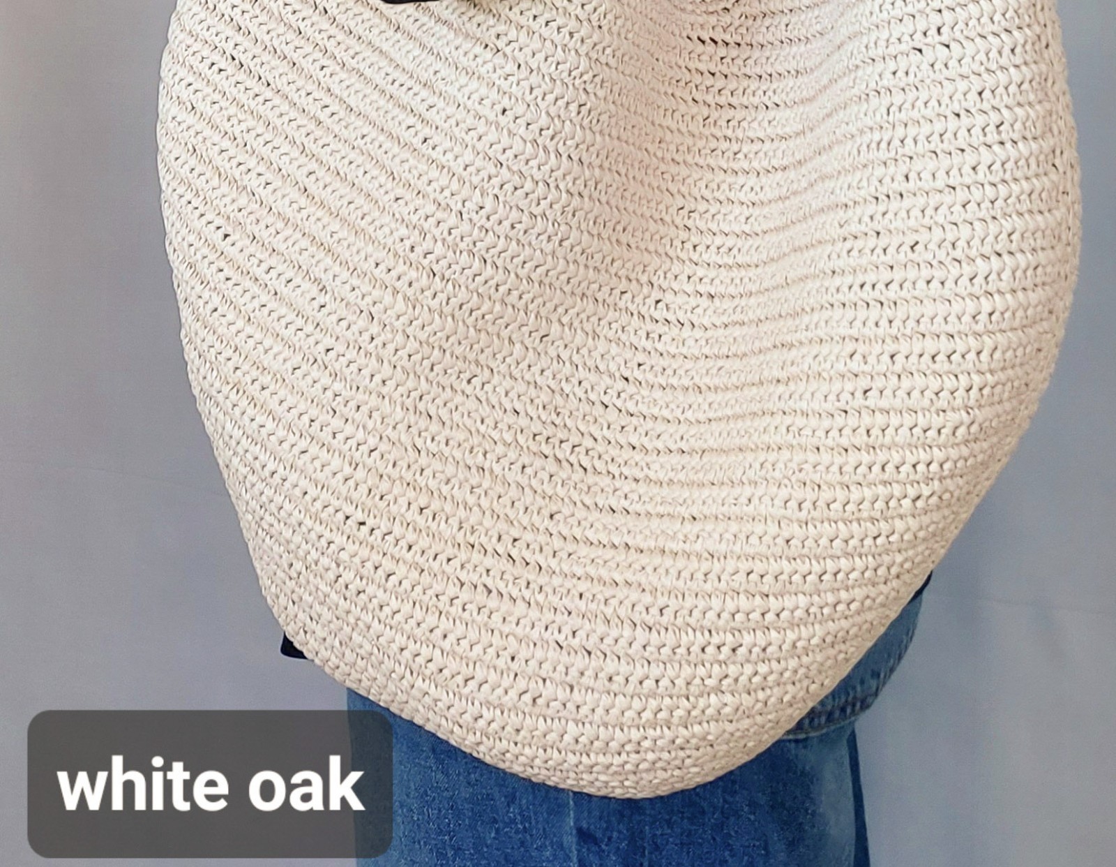 The Large Hobo Bag of Natural Raffia, Straw Shoulder Bag, Crescent Shape bag