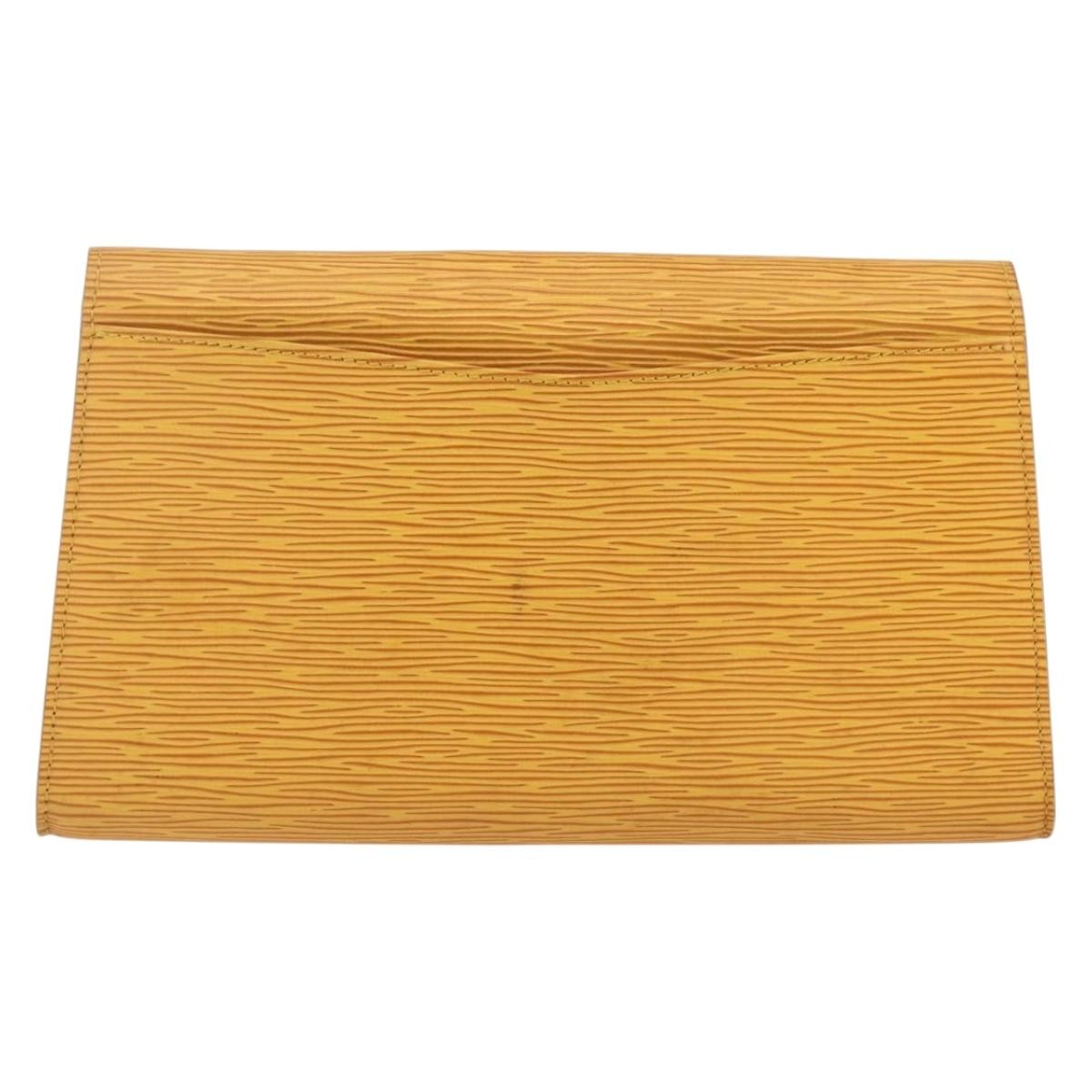 LOUIS VUITTON Epi Art Deco Clutch Bag Yellow M52639 LV Auth 168163