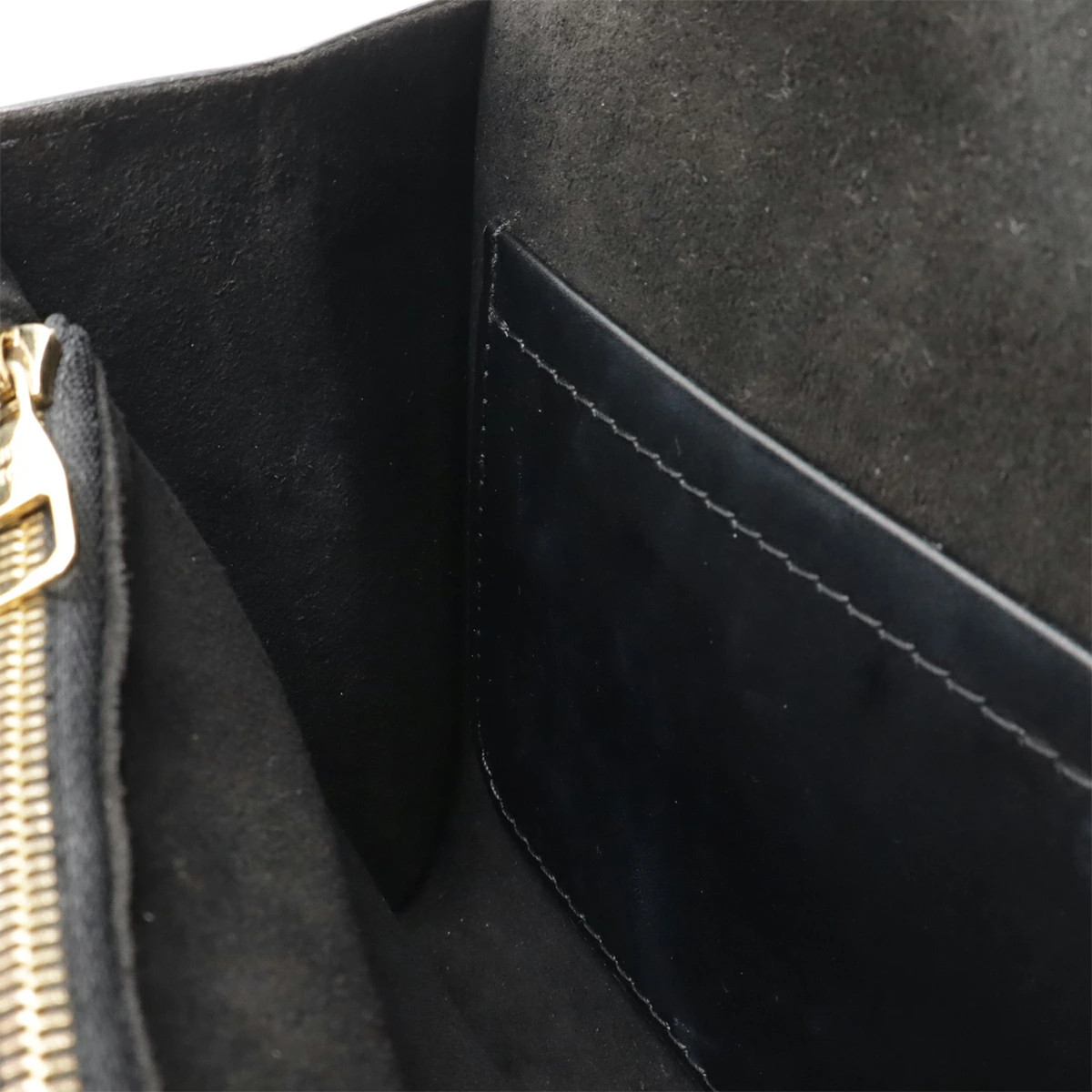 Louis Vuitton Pochette Louise MM Shoulder Bag Chain Leather Noir Black