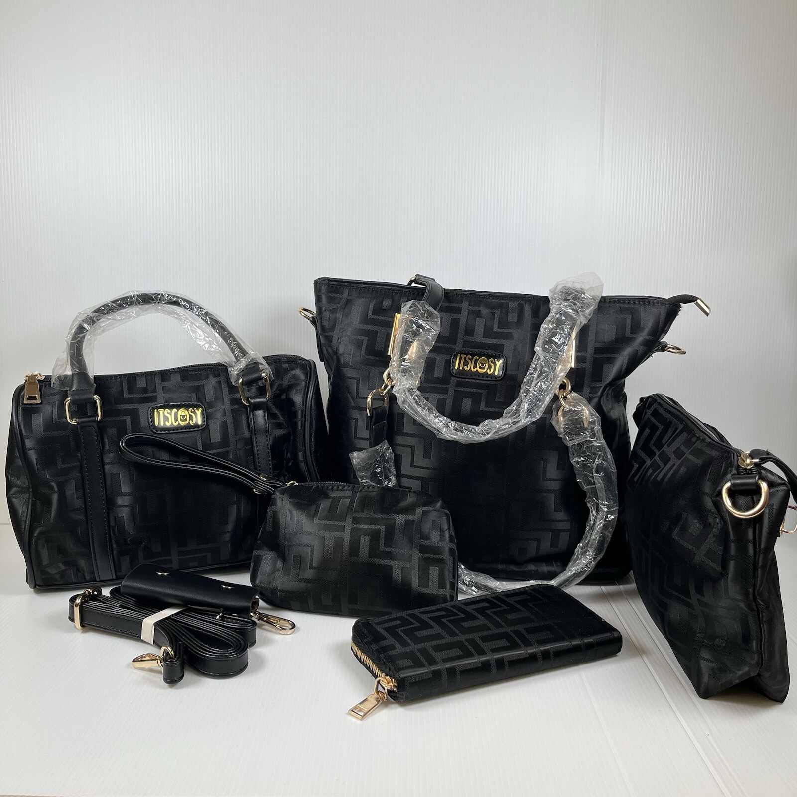 Itscosy Set Of 5 Women’s Bags Ladies Purse Clutch Makeup Bag Handbag