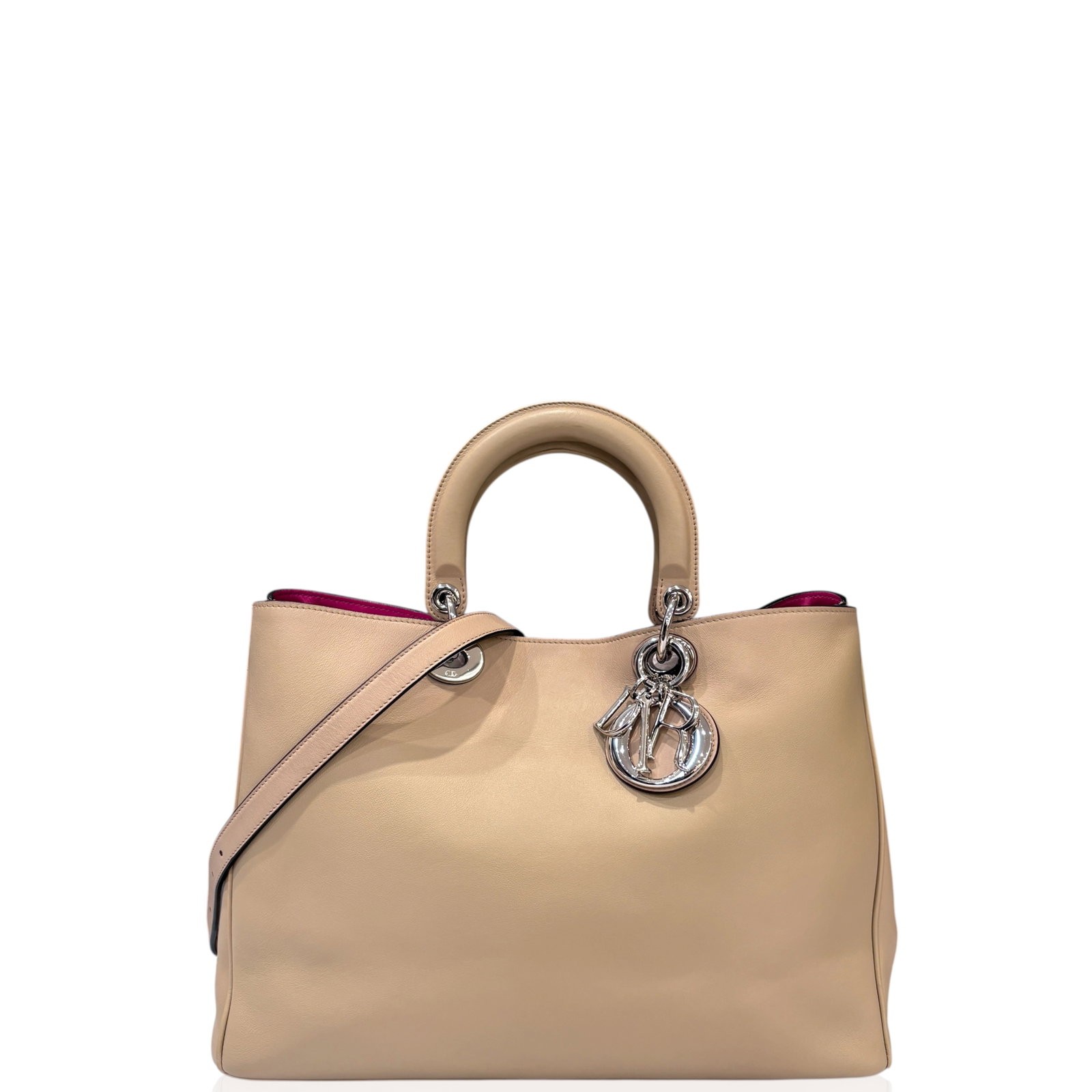 Dior Large Diorissimo Tote Natural Tan Calfskin (qy040126f9)