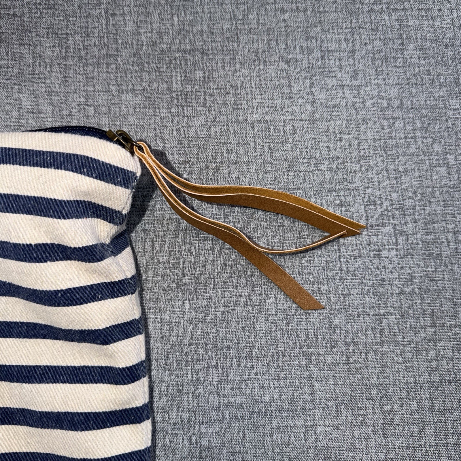 Summer & Rose Navy Striped Canvas Tote Bag Rope Handle Nautical Beach Bag