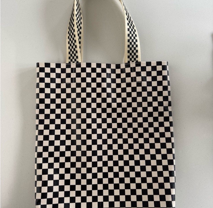 Clare V. Tote Black And White Checker Sold Out Rare NWT