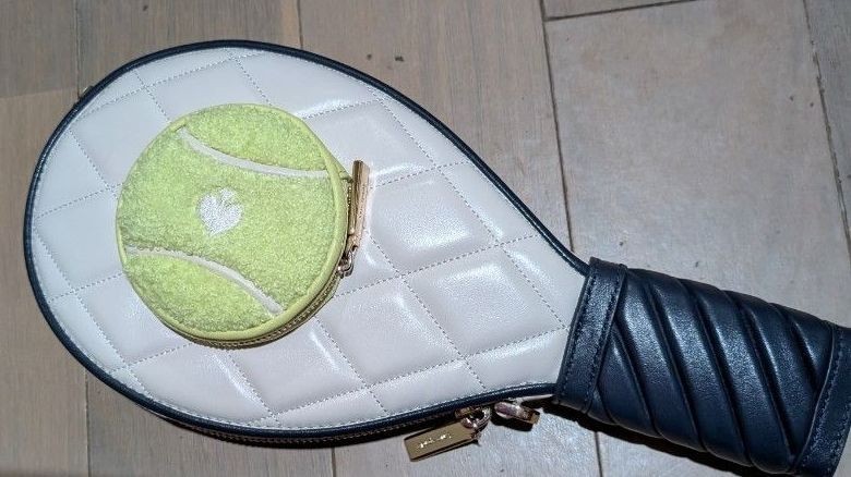 Kate Spade 3D tennis racket Crossbody shoulder bag Rare NEW
