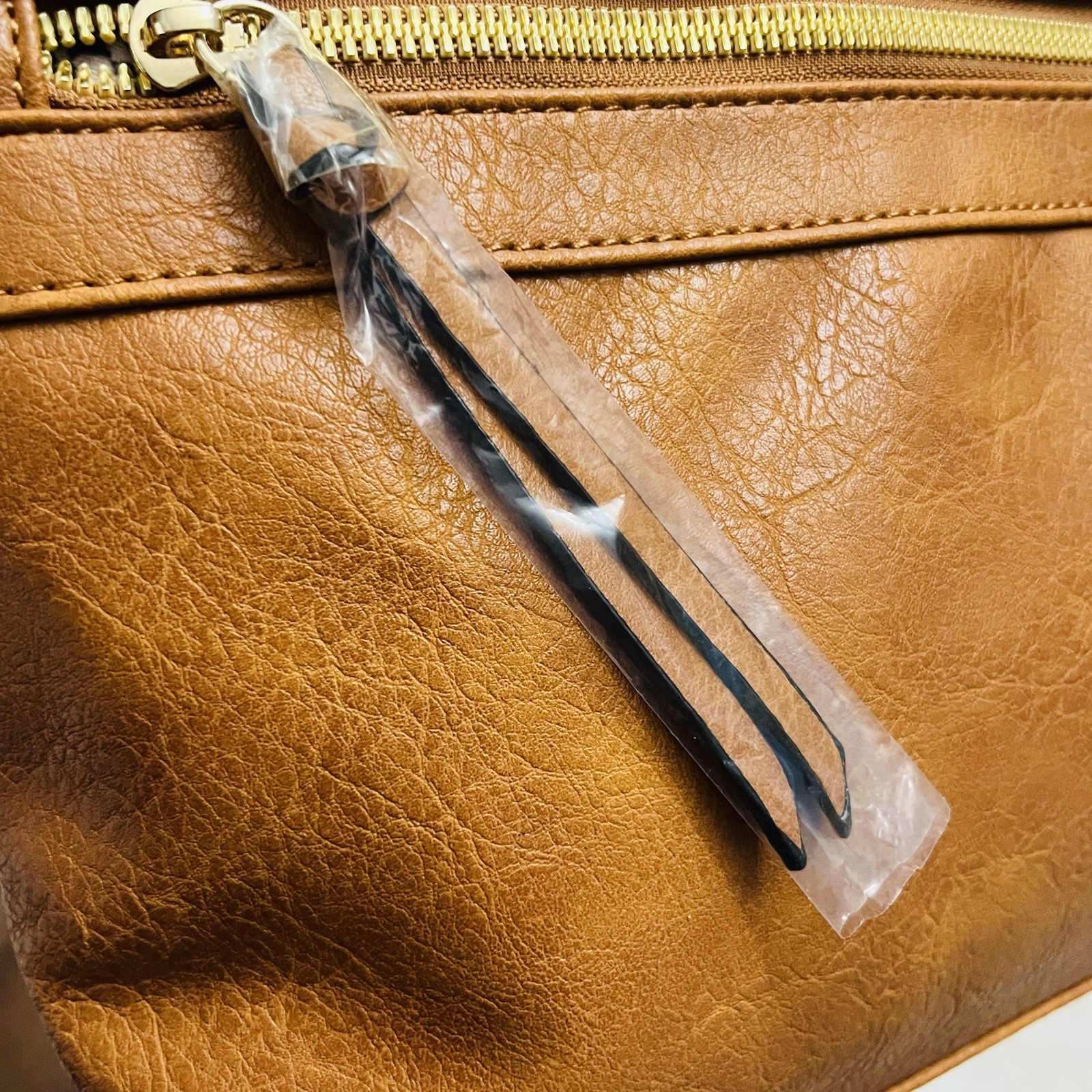NEW Rosani Purse Camel Adjustable-Crossbody Vegan Lead Free