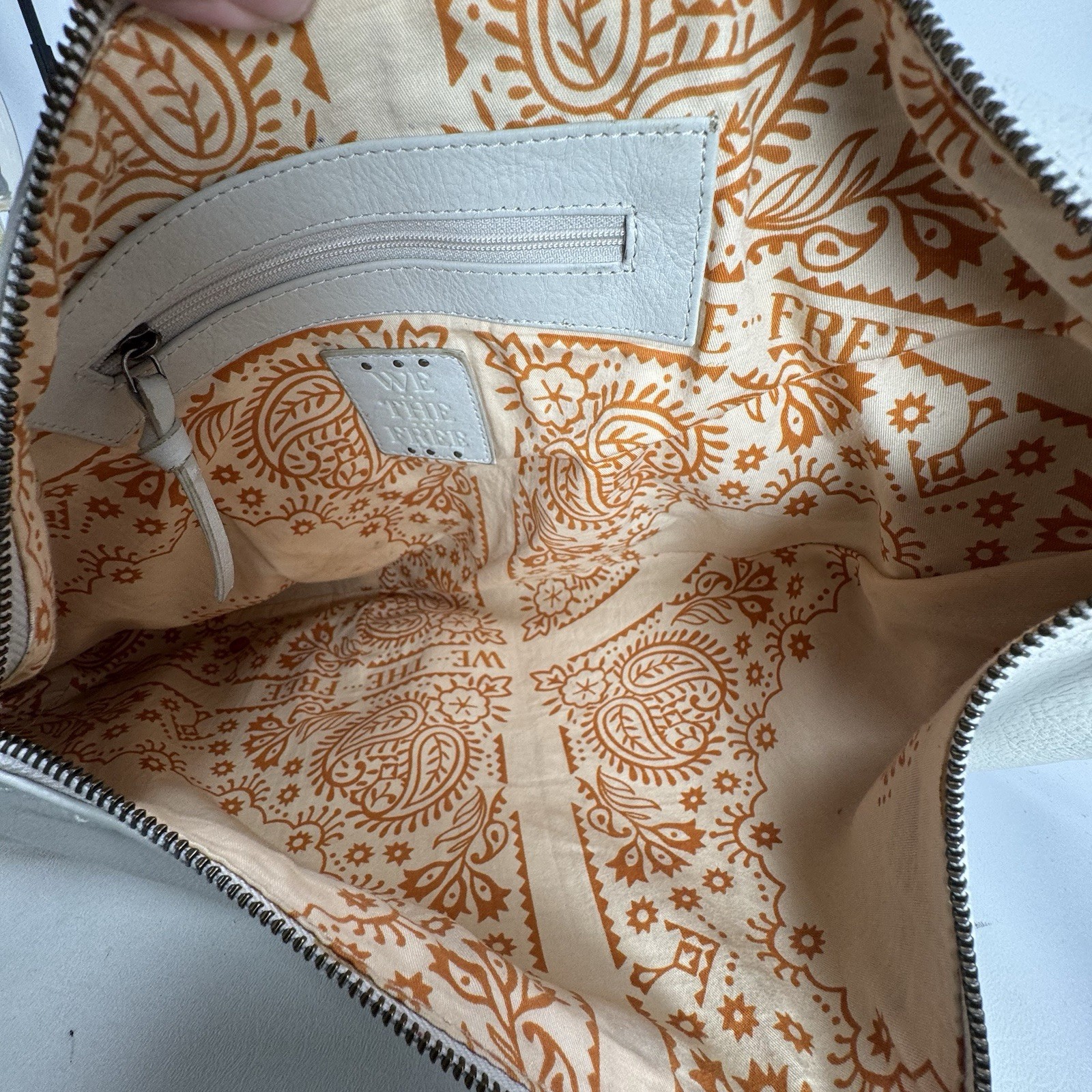 We The Free Waverly Sling Bag Large Parchment White Leather Crossbody Shoulder