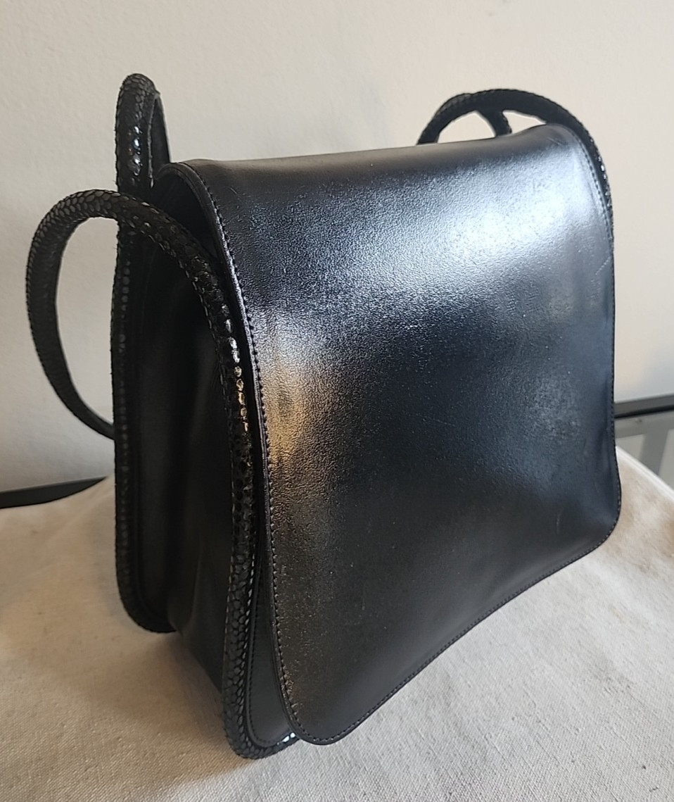 Vintage iPisani Italian Leather Messenger Bag Shoulder Bag Vera Pelle imported