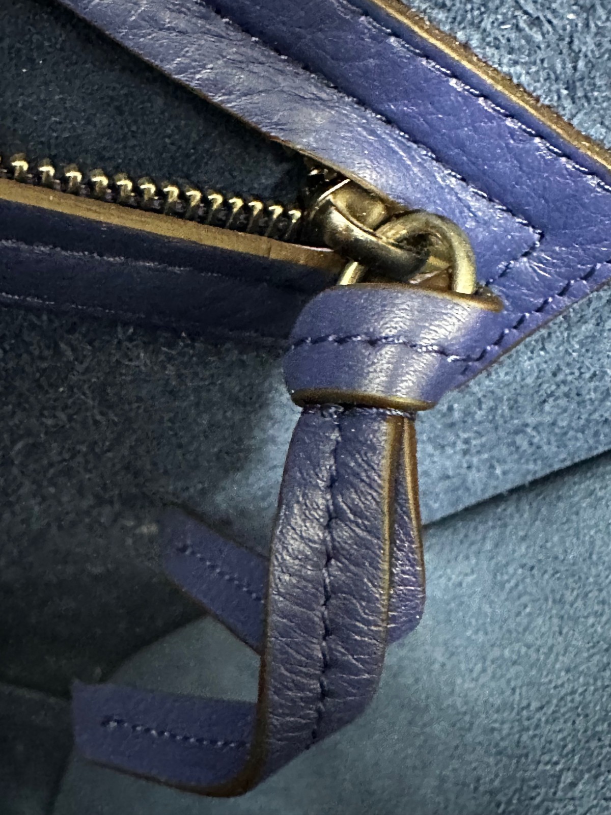 Celine Luggage Phantom Leather Handbag Midnight Indigo Blue Medium Size NEW!