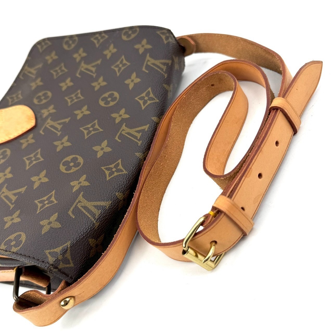 Louis Vuitton Monogram Cartouchiere Shoulder Bag Cross Body 882SL Authentic