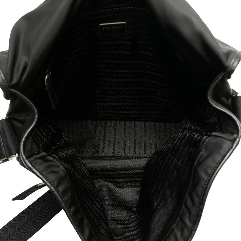 PRADA Tessuto Nylon Black Crossbody Messenger Shoulder Bag V158 Triangle Logo