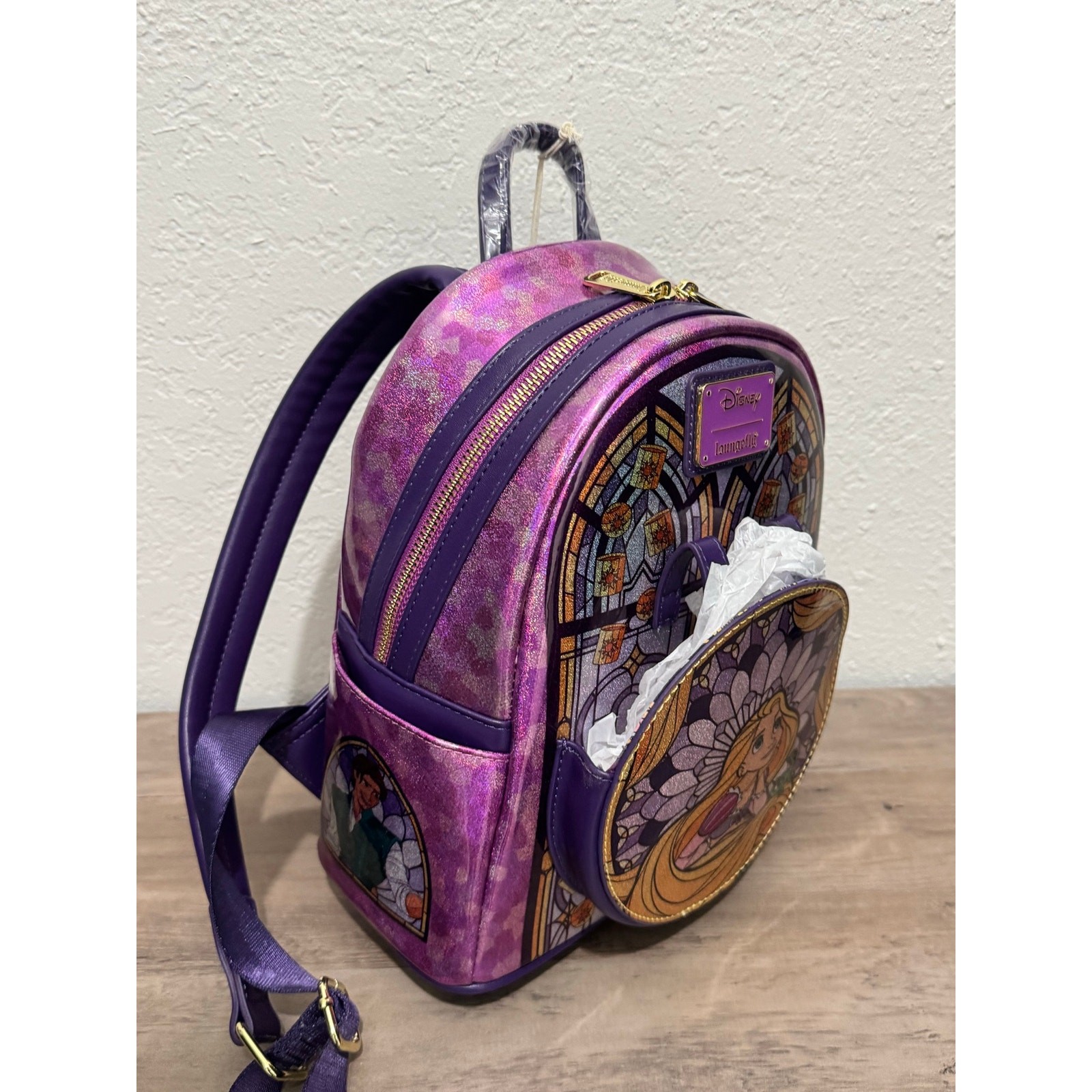 Loungefly Disney Stained Glass: Rapunzel Mini-Backpack [New]