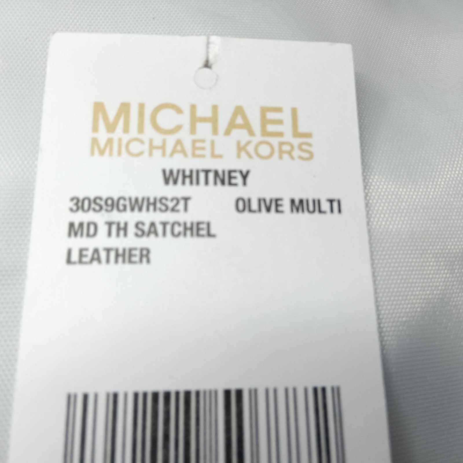 Michael Kors Whitney Medium Leather Satchel Olive Multicolor Handbag