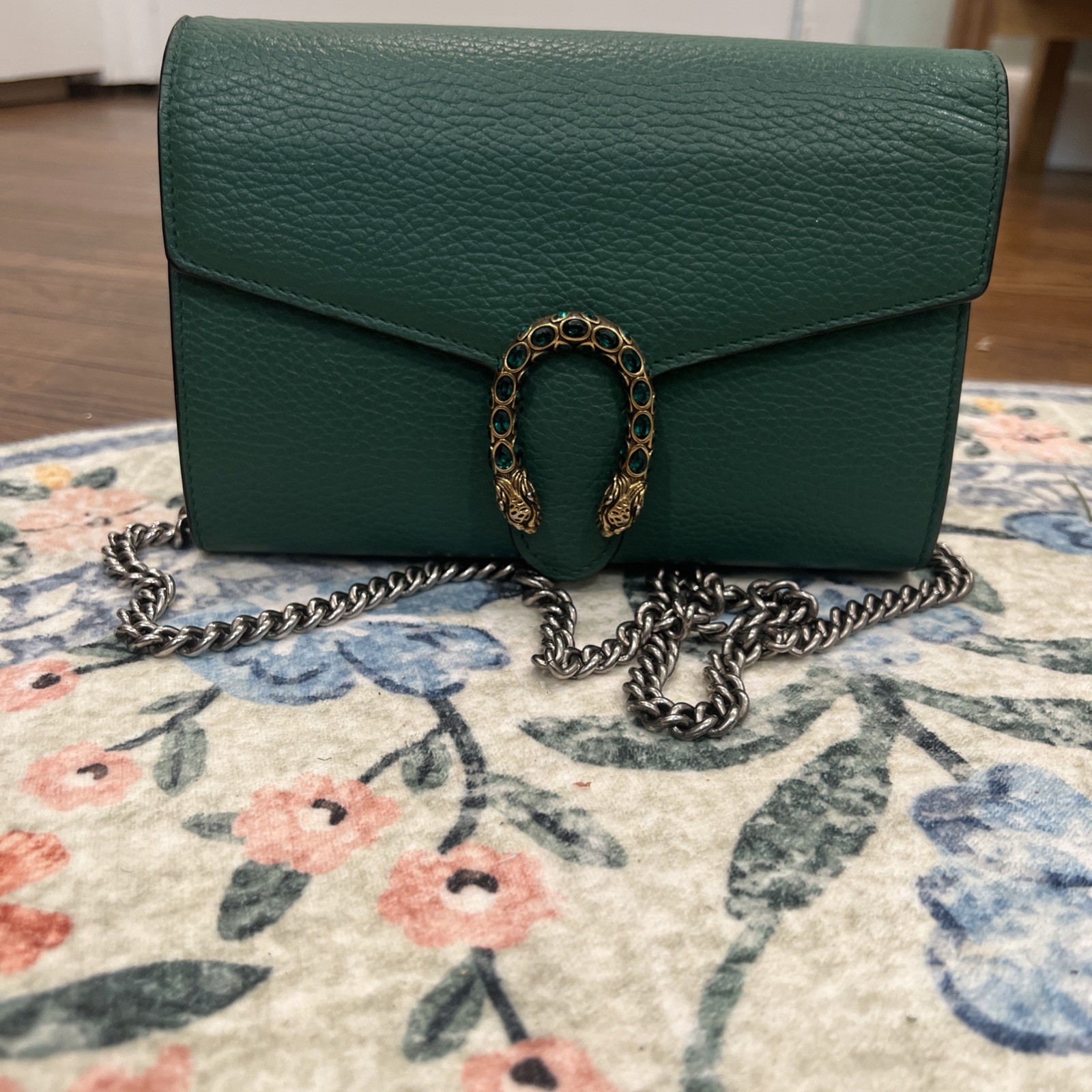 Gucci Dionysus Shoulder Bag Medium Emerald Green Leather