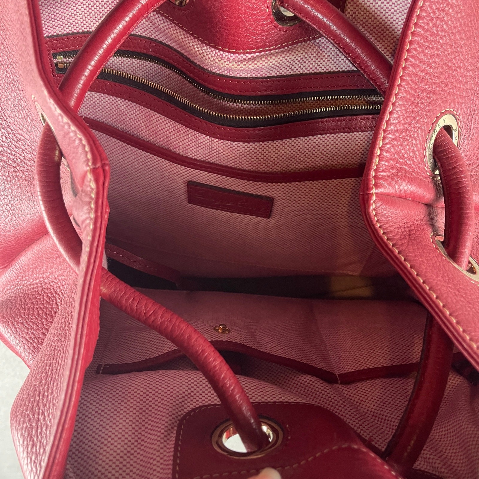 Dooney & Bourke Bucket Shoulder Bag Pebble Grain Tasha Large Leather Drawstring