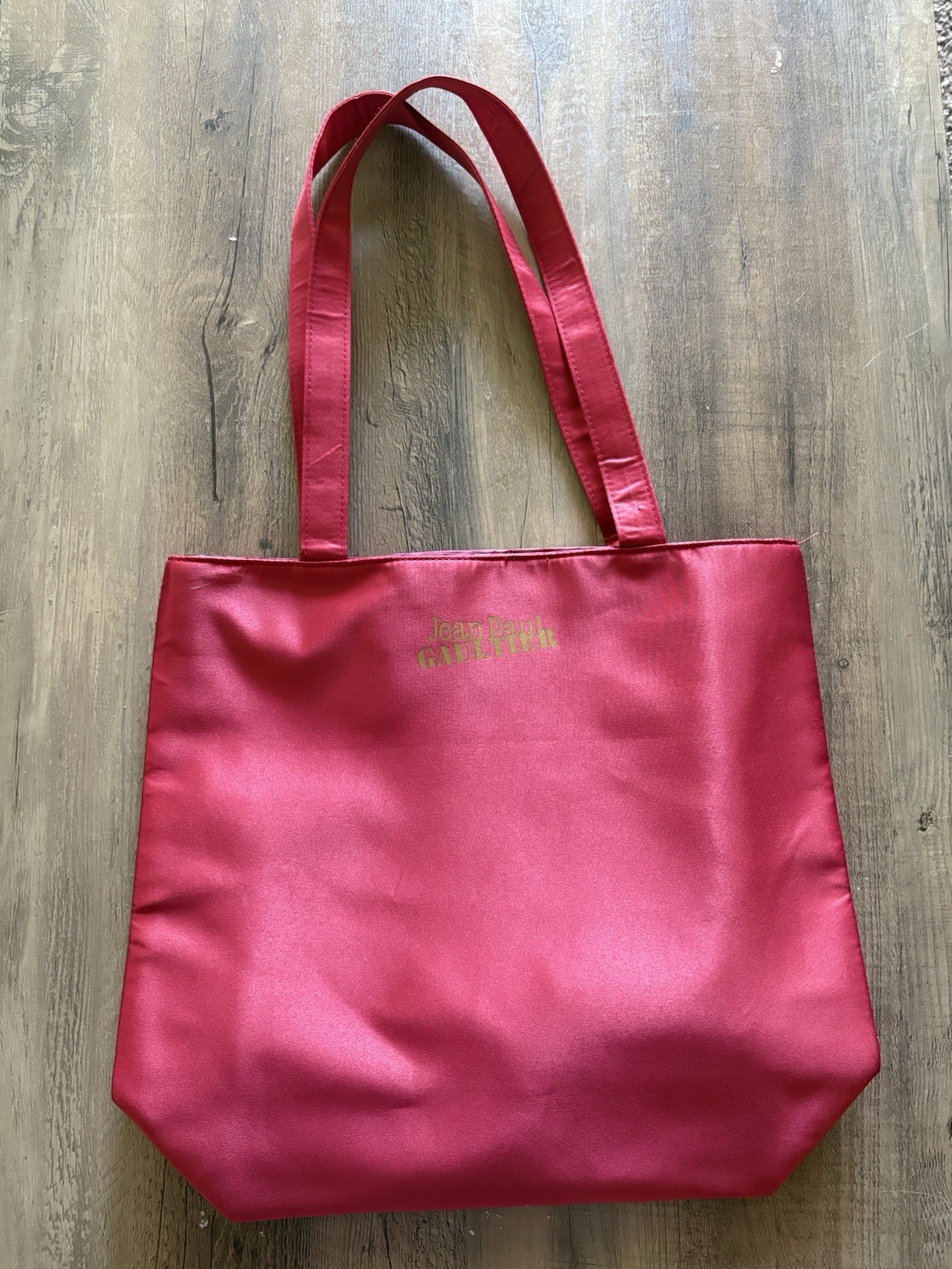 Jean Paul Gaultier x SeaTrees Red Satin Market Tote Bag Recycled Eco Reusable
