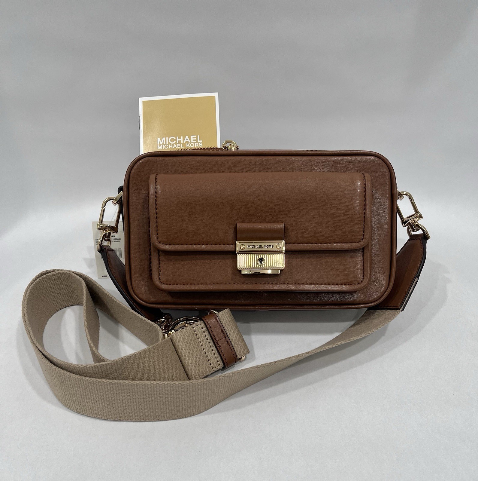 Michael Kors BrandShaw Leather Croosbody Bag “BRAND NEW”