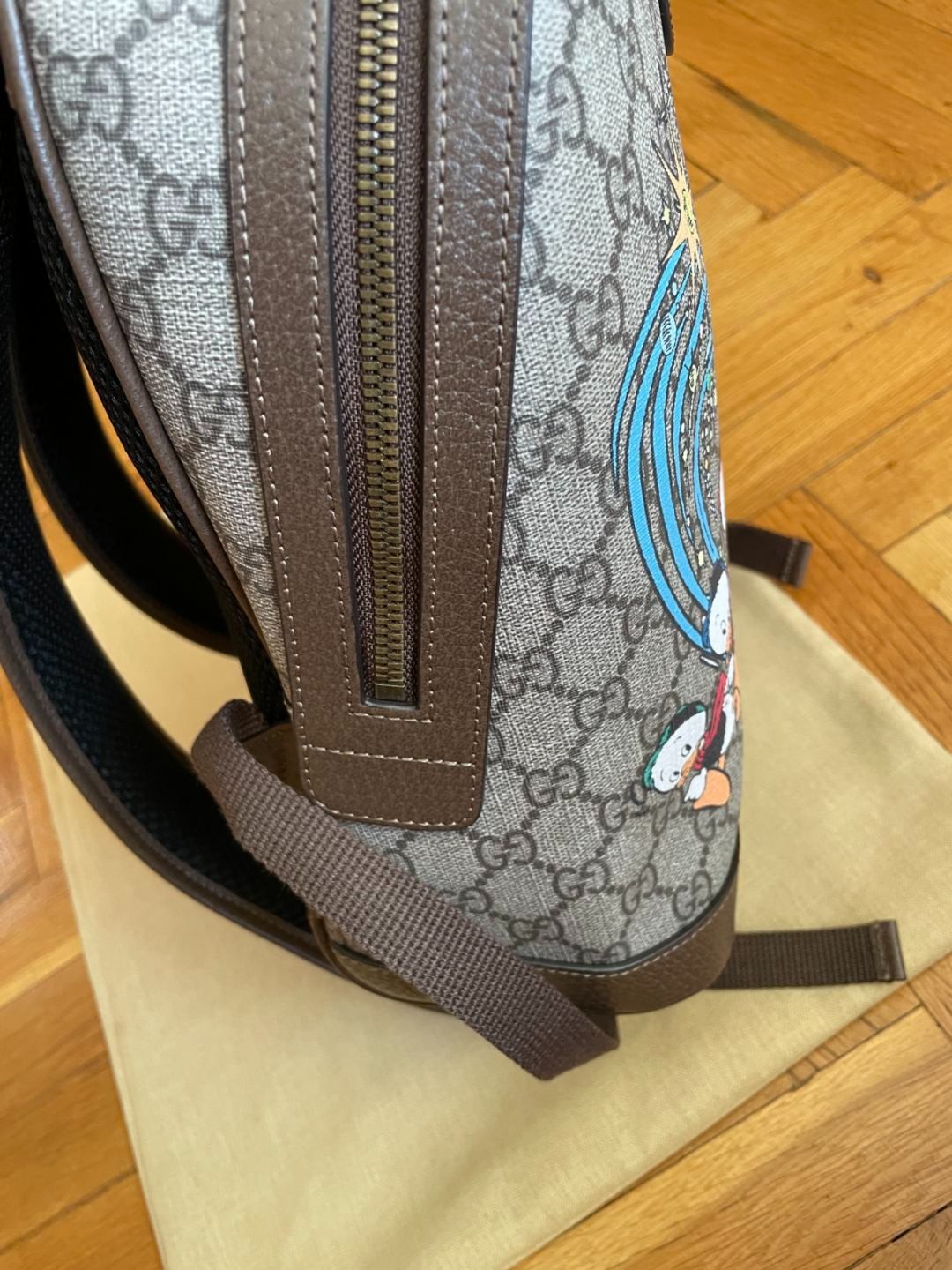 Gucci x Disney Backpack Supreme Canvas Bag Donald Duck Limited Edition Authentic