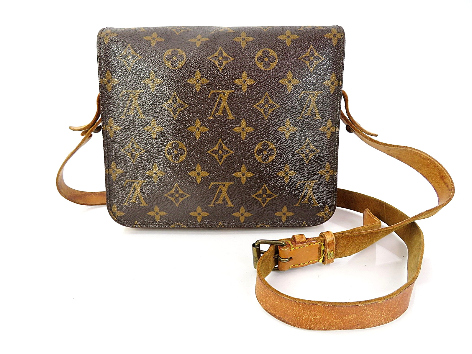 Authentic LOUIS VUITTON Cartouchiere MM Monogram Shoulder Bag Purse #64018