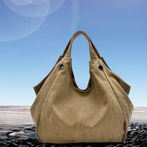 Color: Ocean Blue – Discovery Journey Canvas Shoulder Bag with FREE Mini Umbrell
