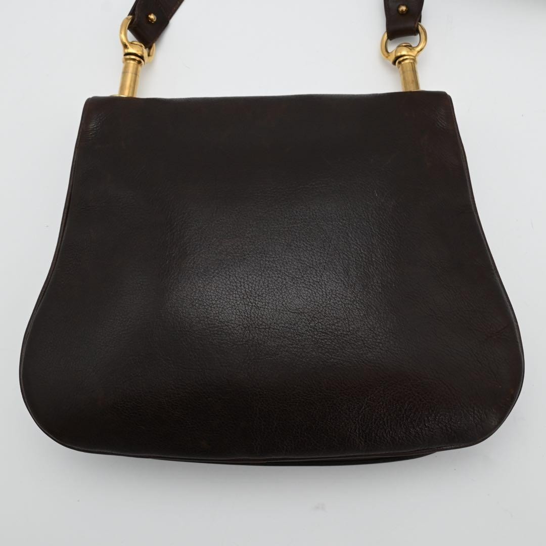 GUCCI Blondie Shoulder Crossbody Bag Brown Leather Women Used Vintage