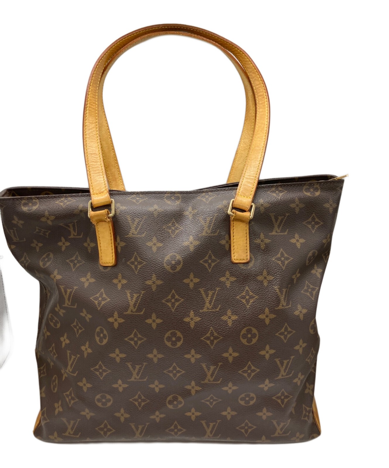 Louis Vuitton Monogram Cabas Mezzo Brown Shoulder Tote M51151 Women Auth